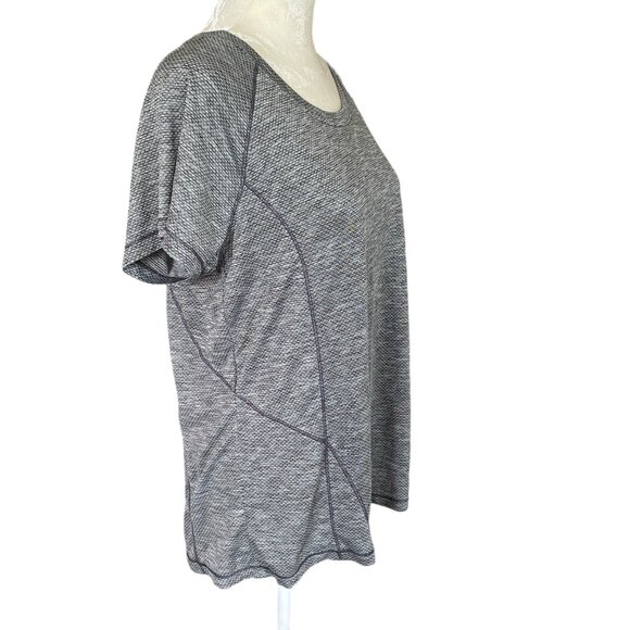 Avia women's XL gray heather stretchy pullover short sleeve crew neck t-shirt - Picture 2 of 10